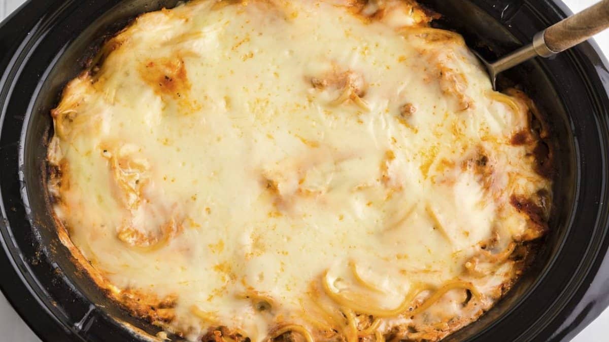 Spaghetti Baked au Cuiseur Lent.