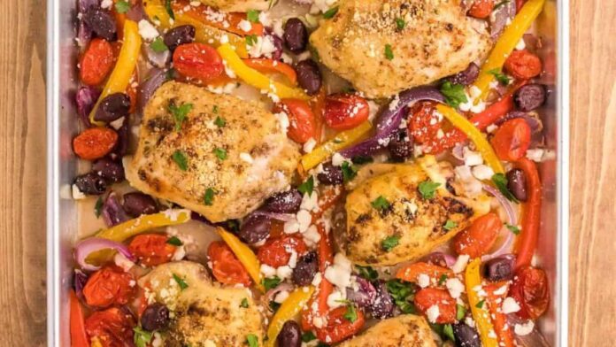 Dîner de Poulet Grec au Four