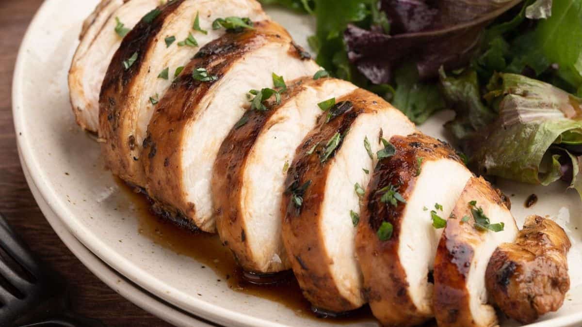 Poulet mariné au balsamique.