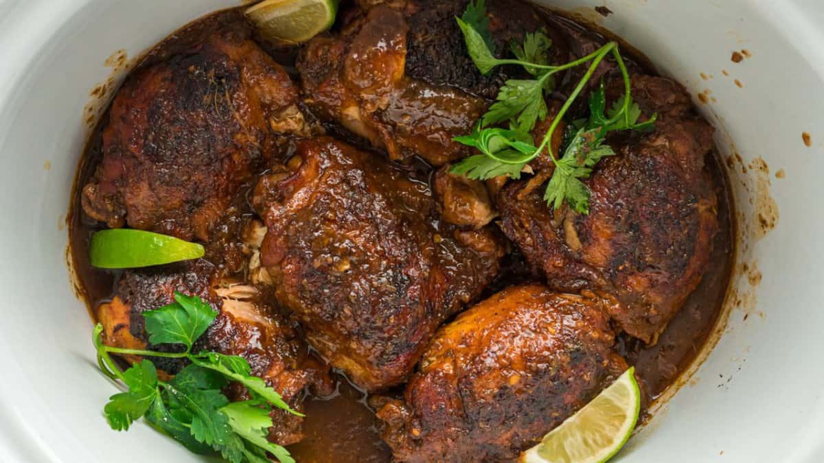 Poulet Jerk Jamaïcain au Crockpot