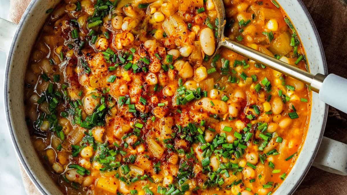 Soupe Végane de Maïs et Poireaux