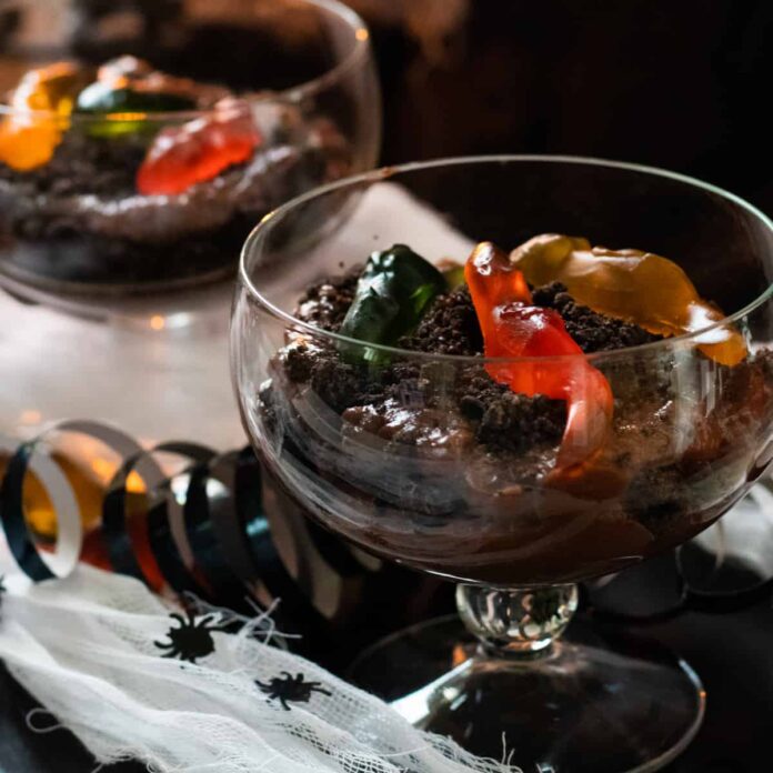 two cups of dessert dirt