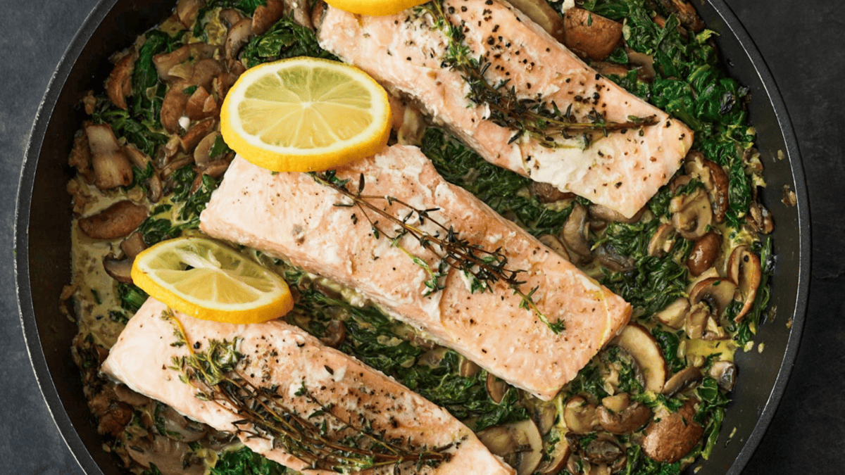 Saumon au Citron Cuit sur Légumes.