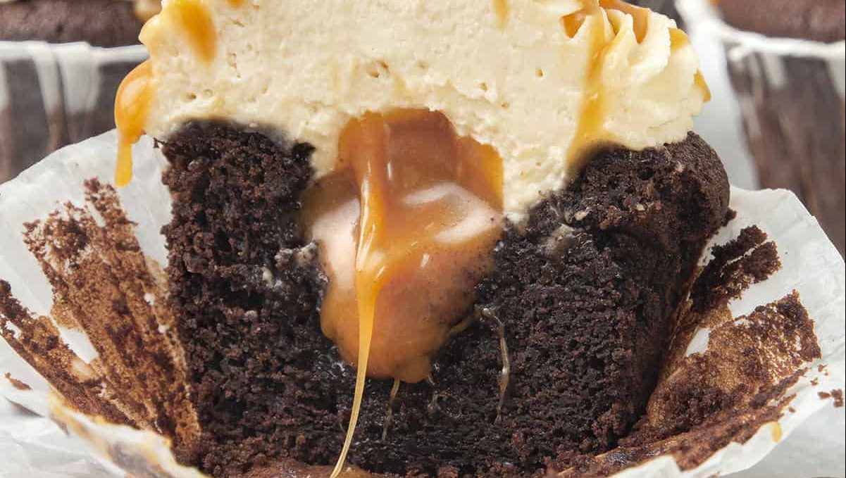Cupcake chocolat caramel.