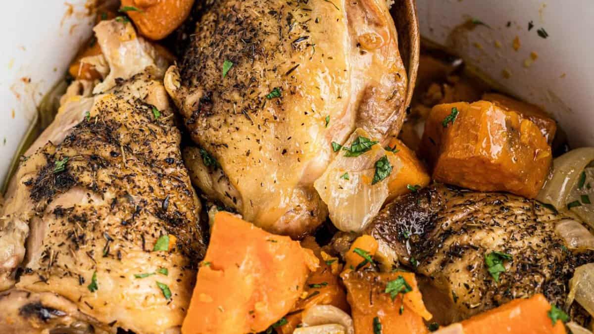 Dîner d'Automne au Poulet au Crockpot.