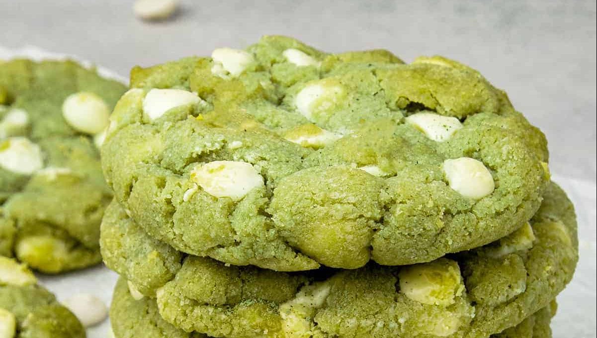Cookies Matcha Chocolat Blanc.