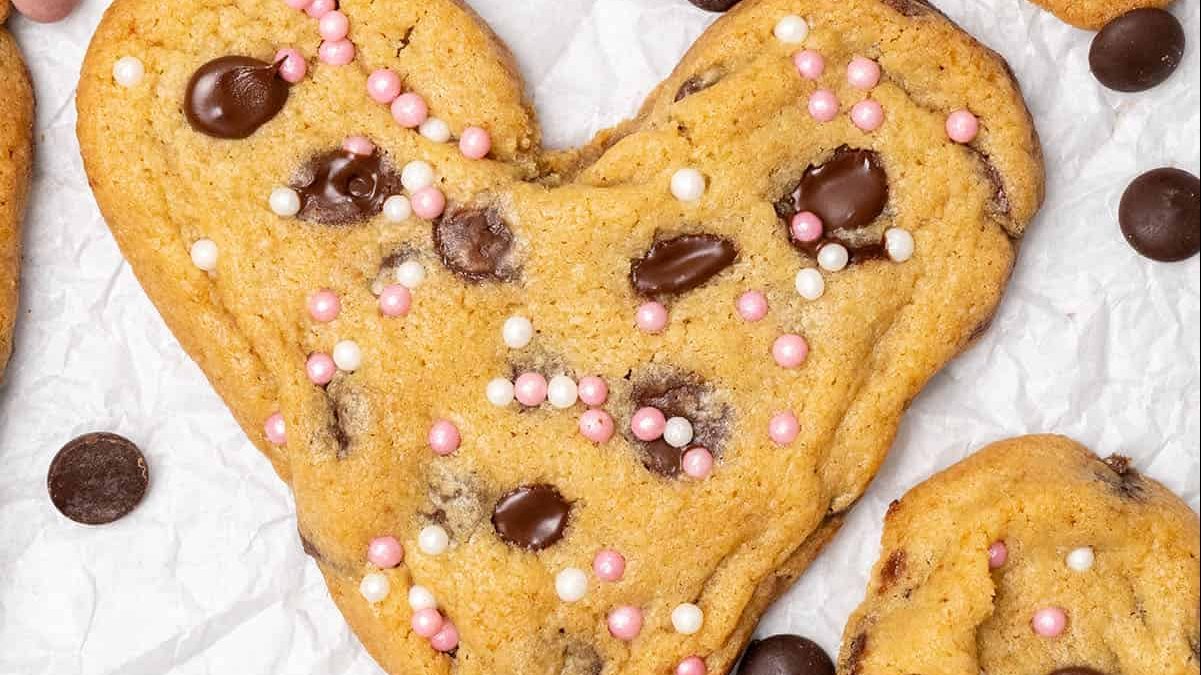 Cookies en forme de cœur.