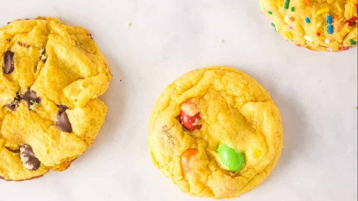 Cookies au mélange de gâteau jaune.