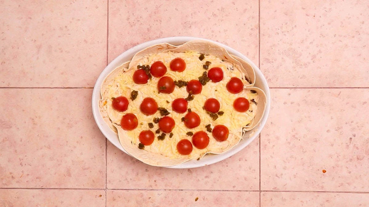 Casserole de tacos avant la cuisson.