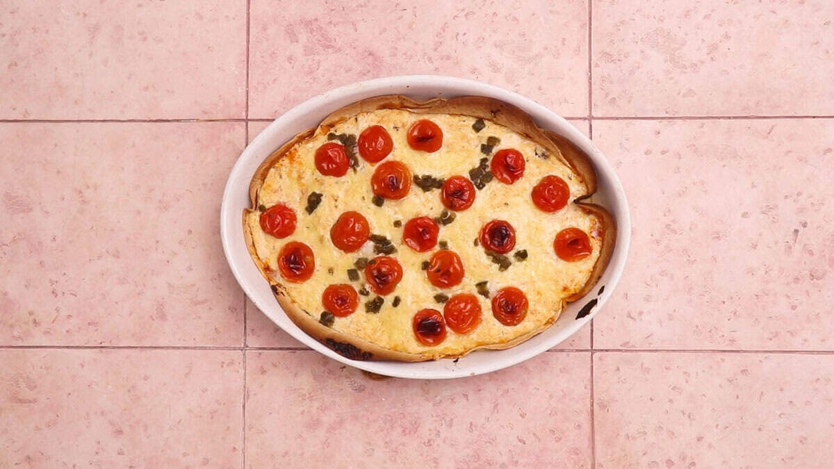 Casserole de tacos après la cuisson.