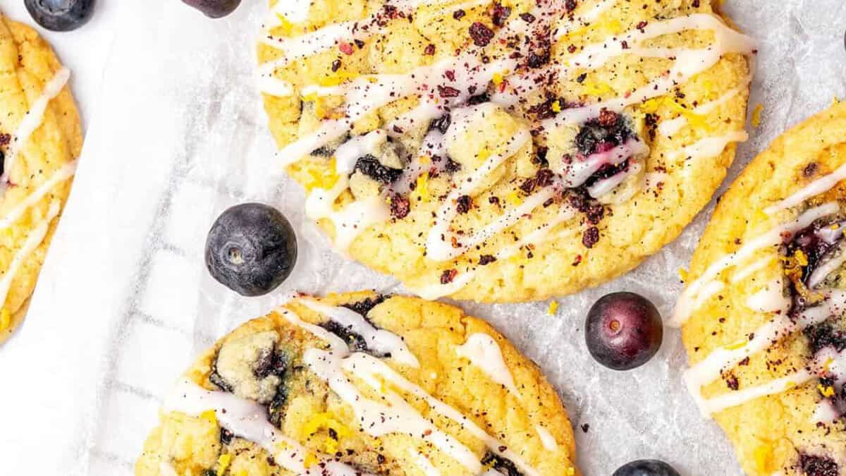 Cookies citron myrtille.