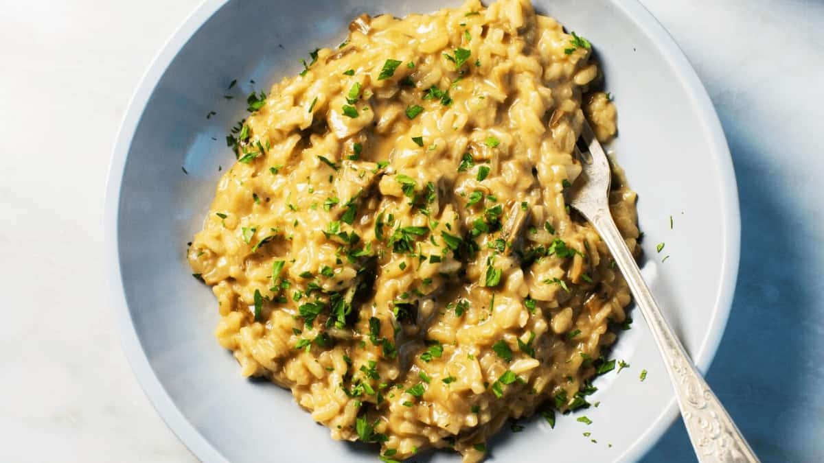 Risotto aux champignons porcini.