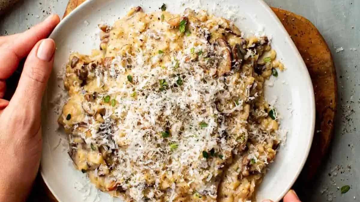 Risotto aux Champignons Sauvages.