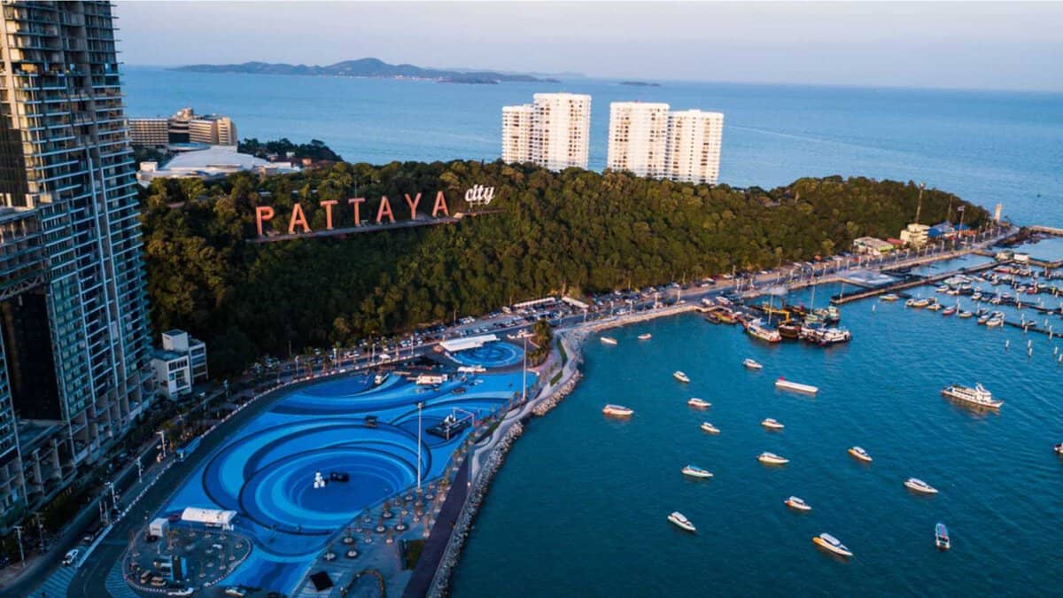 Vue aérienne de Pattaya, Thaïlande