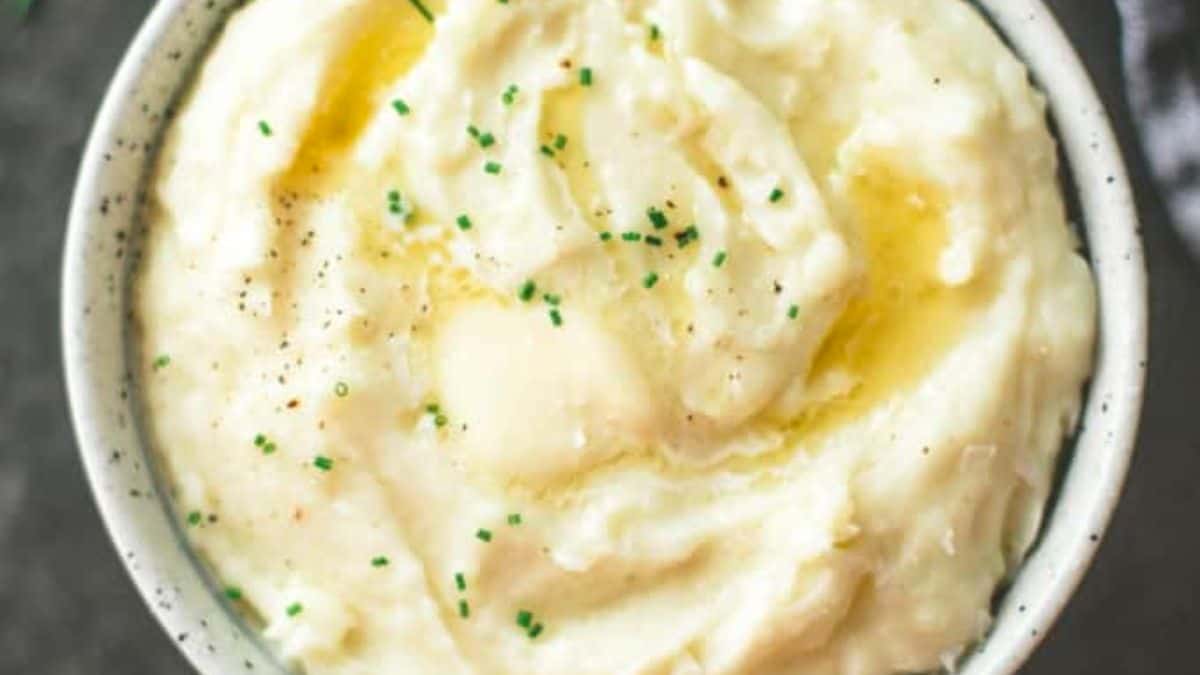 Pommes de terre écrasées à l'Instant Pot.