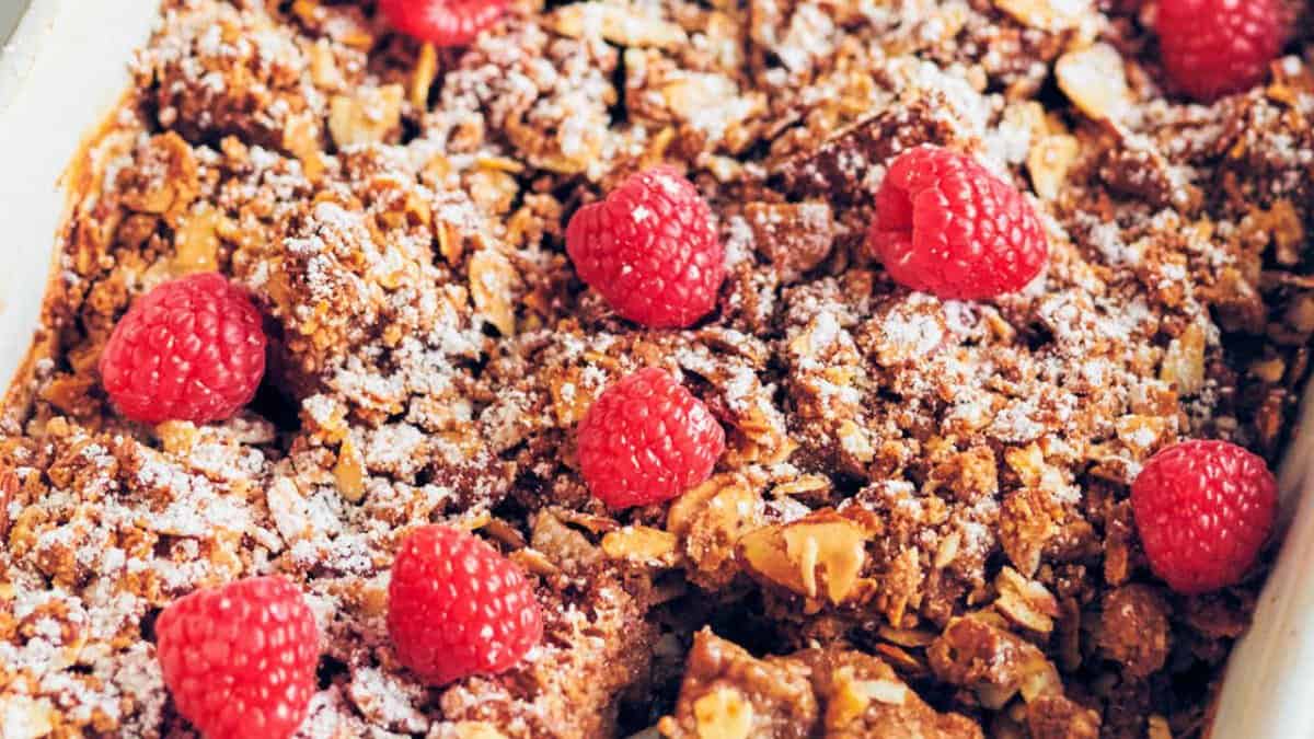 Casserole de Pain Perdu Vegan.