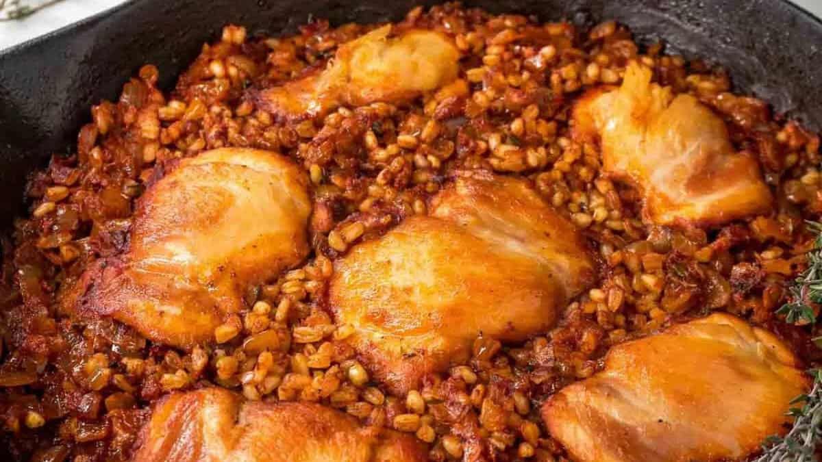 Pulao de Poulet et Orge