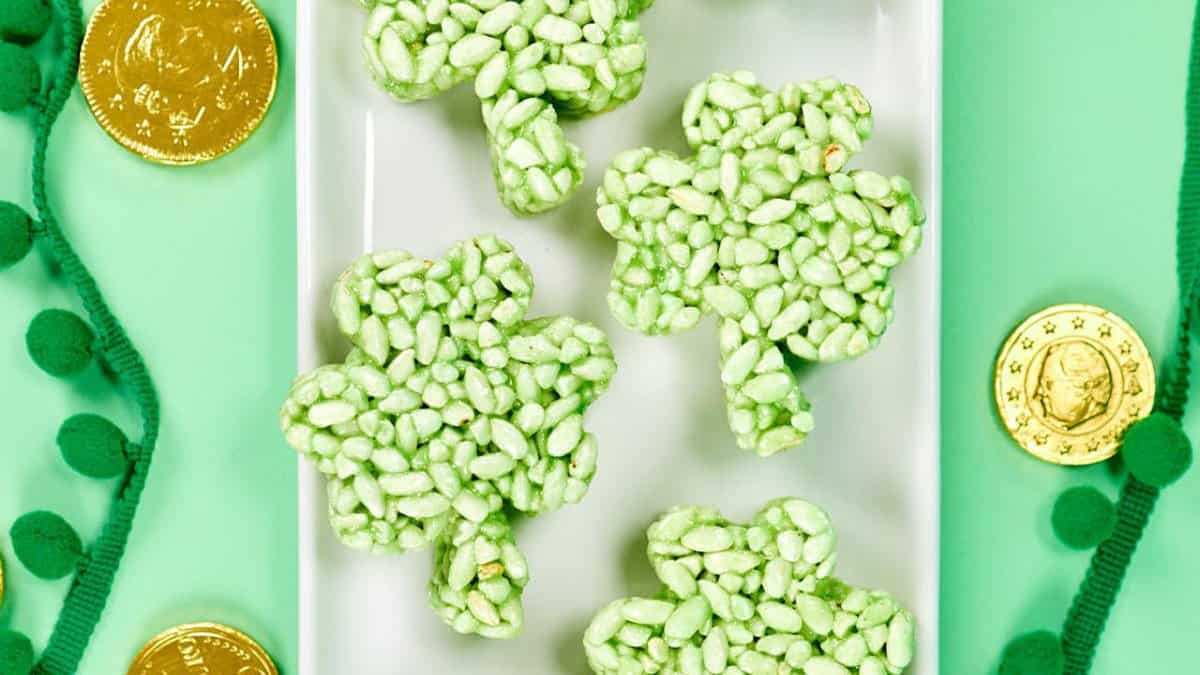 Friandises Rice Krispie en Trèfle.