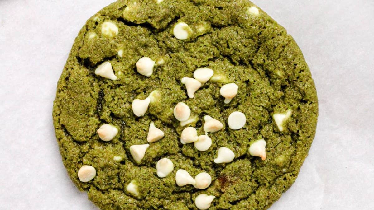 Cookies au Matcha et Chocolat Blanc.
