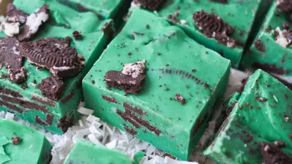 Fudge à la Menthe Oreo sans Cuisson.