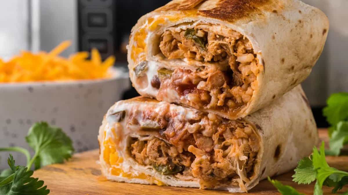 Garniture de Burrito au Poulet au Crockpot.