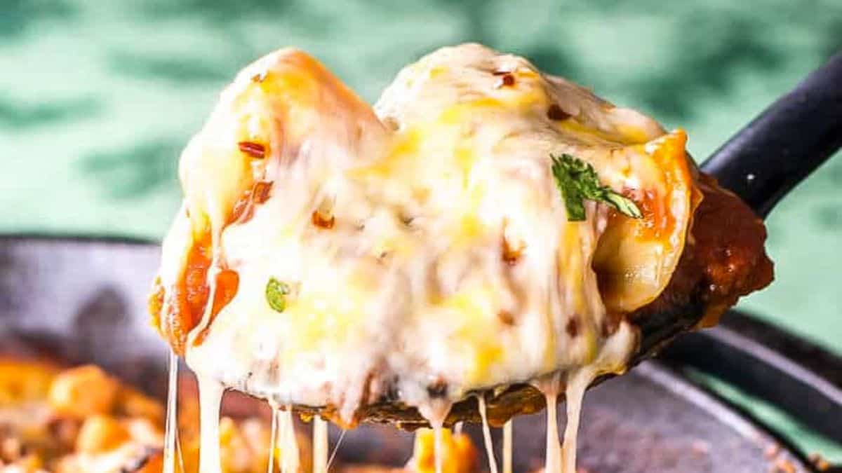 Lasagne de Tortellini au Fromage en Skillet.