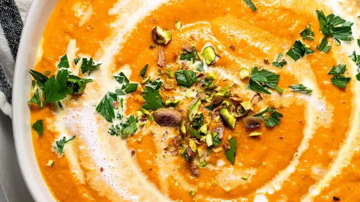 Soupe de carottes végétalienne