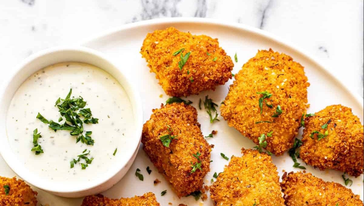Nuggets de poulet à l'airfryer.