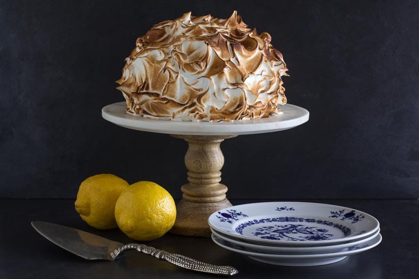 Gâteau meringué au citron.