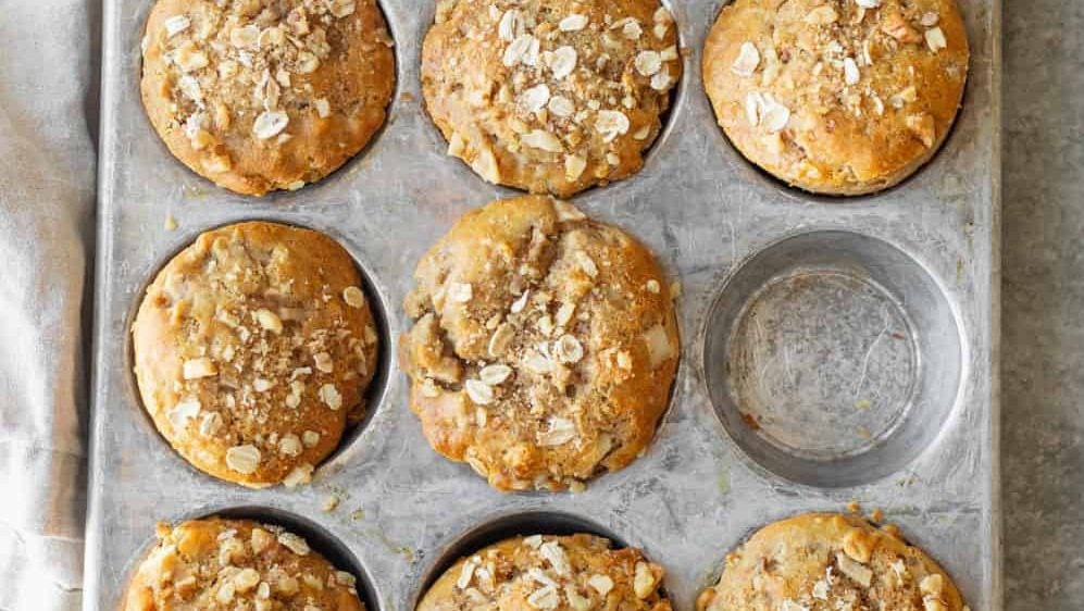 Muffins aux poires et miel.