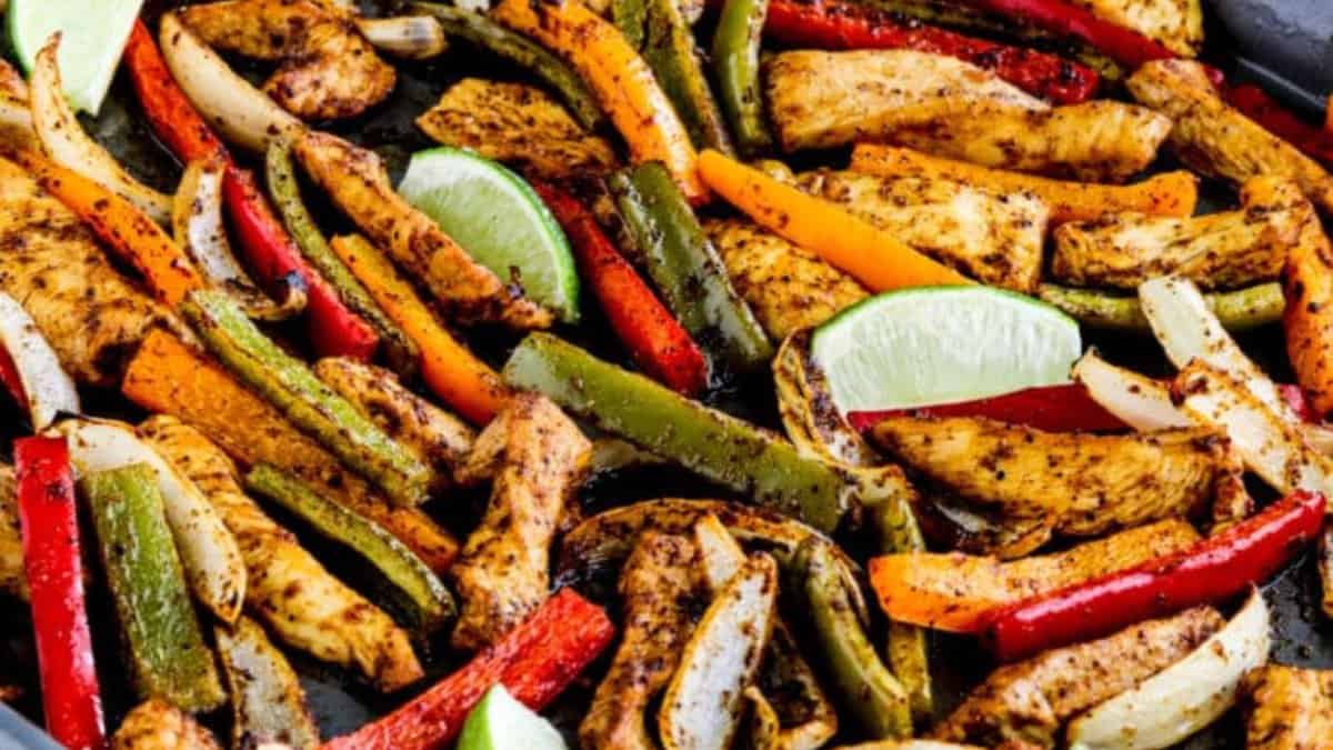 Fajitas de Poulet sur Plaque.