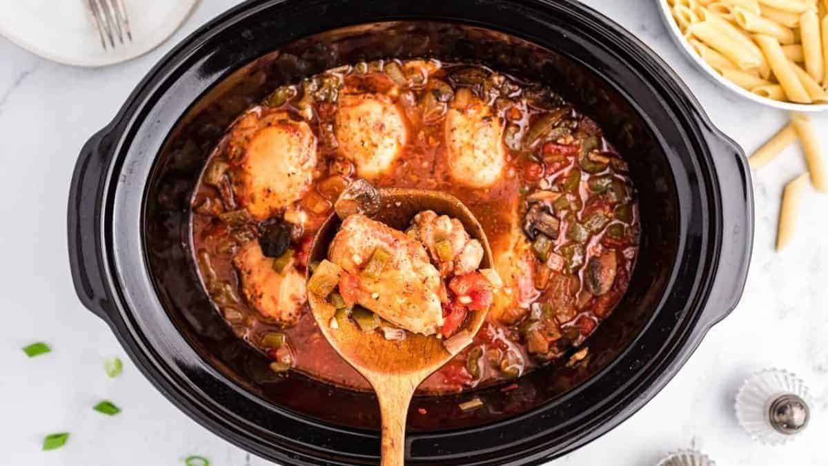 Chicken cacciatore.