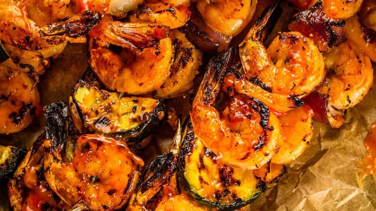 Kabobs de Crevettes.