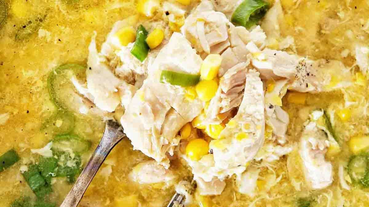 Soupe de Poulet et Maïs au Crockpot.