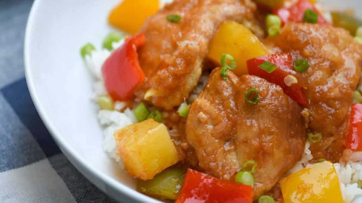 Cuisses de Poulet Sucrées et Aigres au Crockpot.