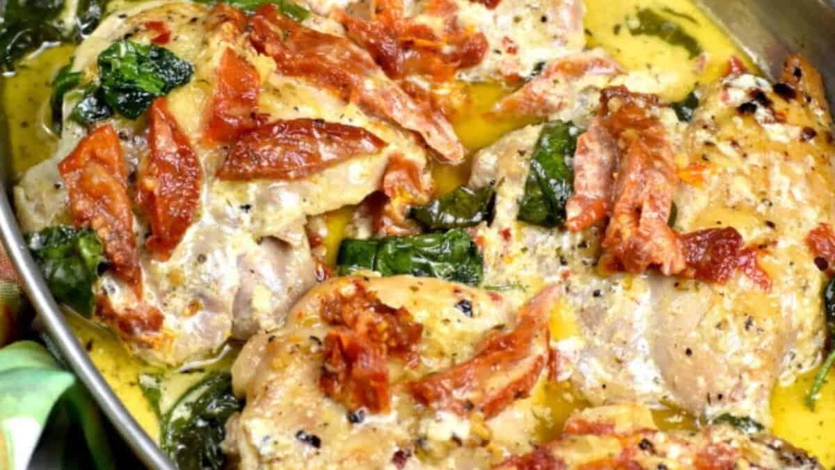 Cuisses de Poulet Toscanes au Crockpot.