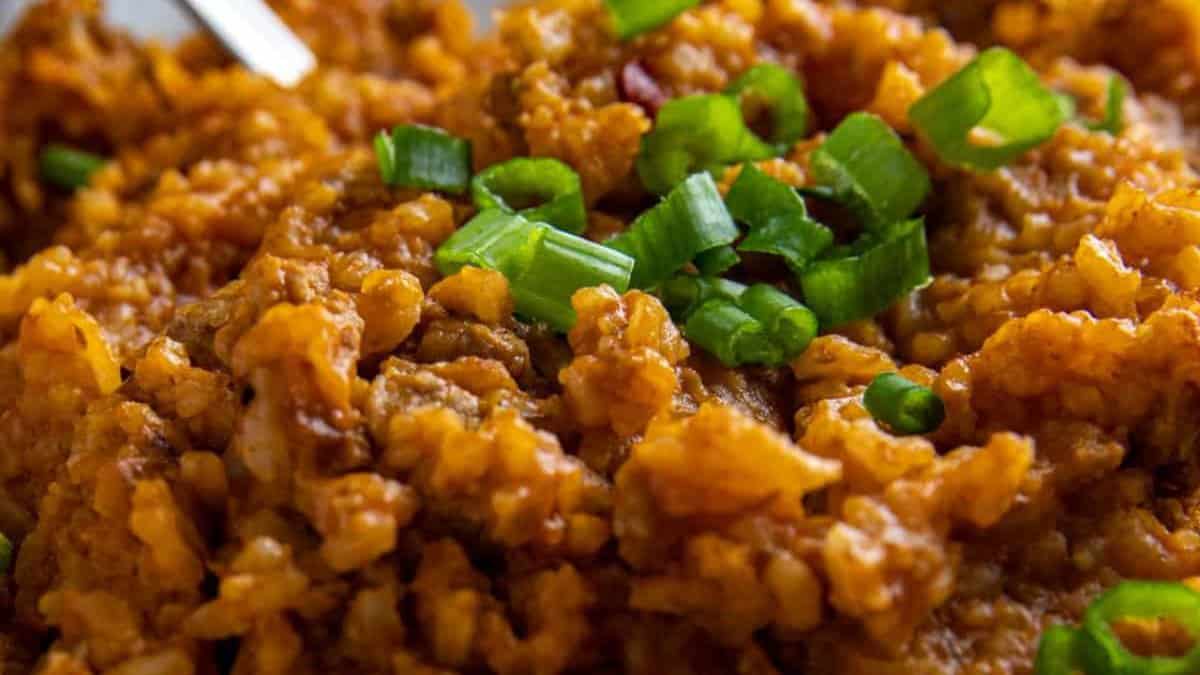 Riz Espagnol avec Viande Hachée.