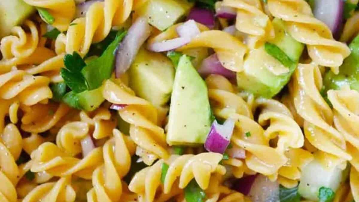 Recette de Salade de Pâtes à l'Avocat.