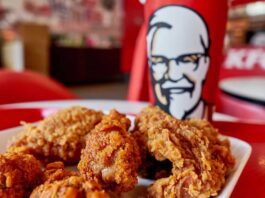 Crispy KFC chicken.