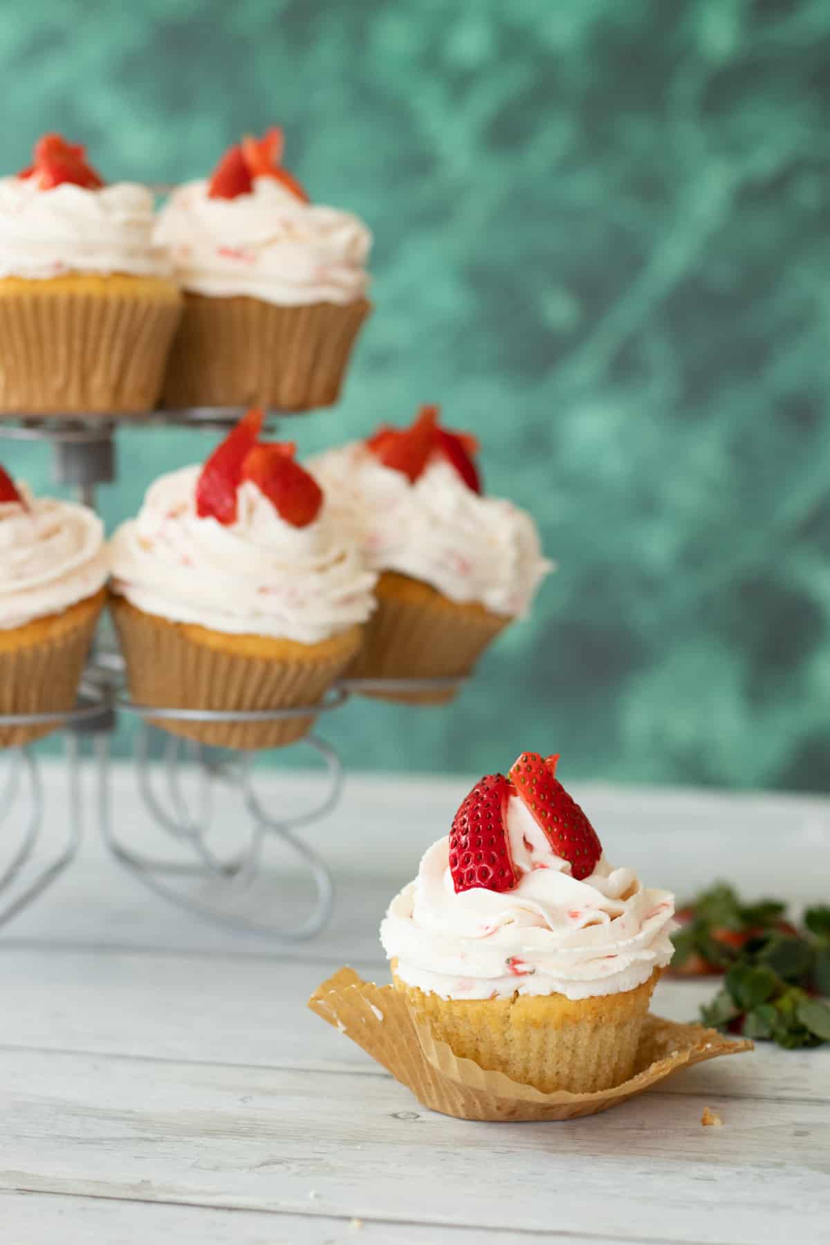 Cupcakes aux fraises