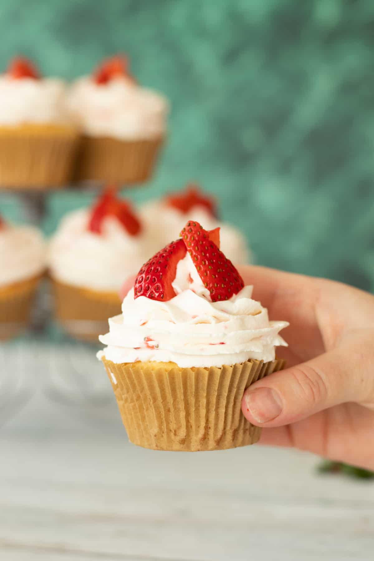 Cupcake aux fraises