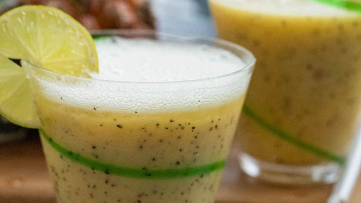 Frozen pineapple mocktail.