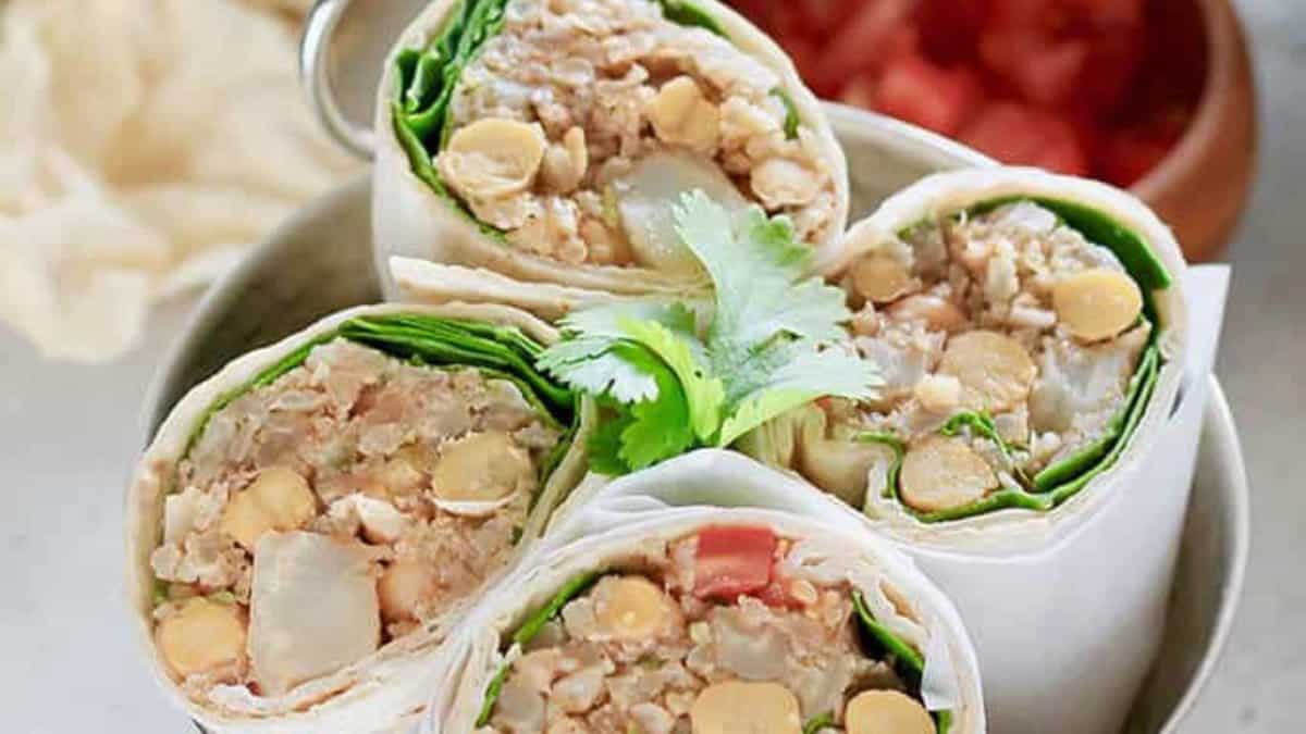 Wraps de chou-fleur et pois chiches.