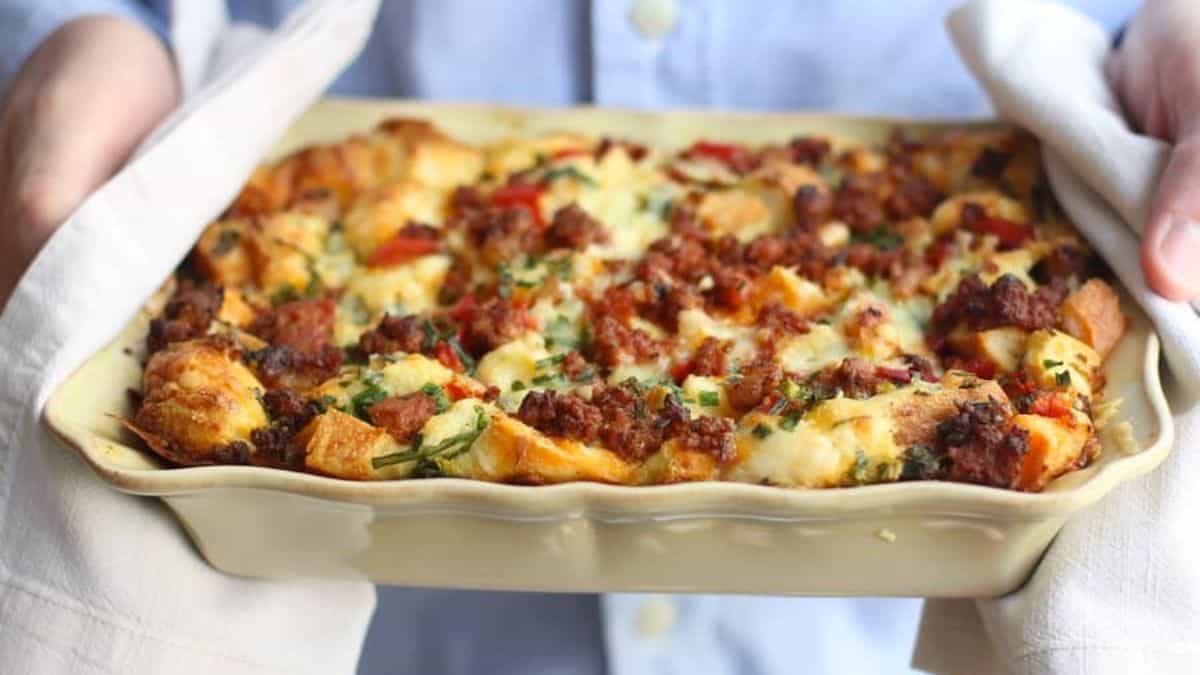 Strata épicée au chorizo