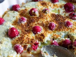 Fruits au four : Recette gourmande au chocolat blanc et fruit de la passion baked fruit with white chocolate