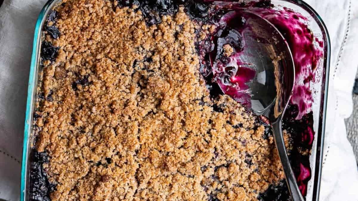 Crumble aux Myrtilles.