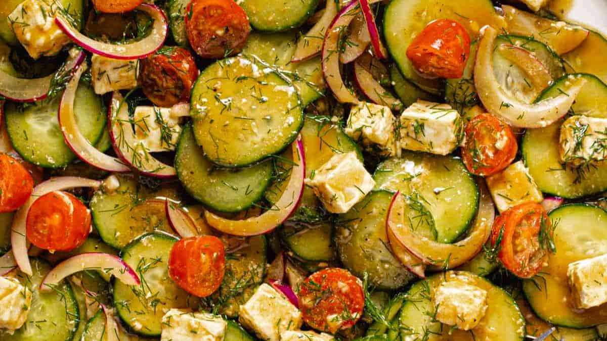 Salade Grecque Tomate Oignon Concombre