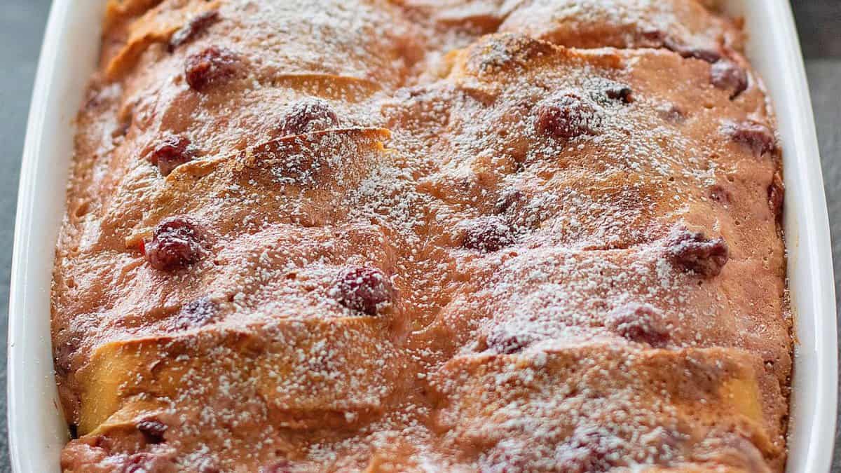 French Toast au Cheesecake Cerise.