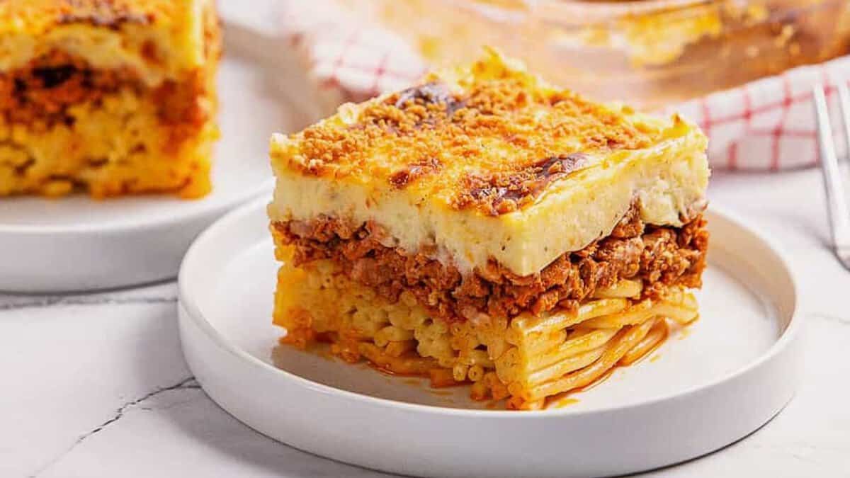 Pastitsio (lasagne grecque).