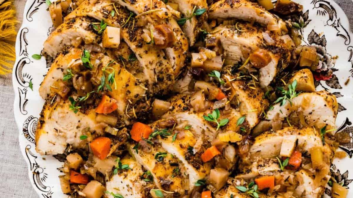 Poitrine de poulet rôtie au four.